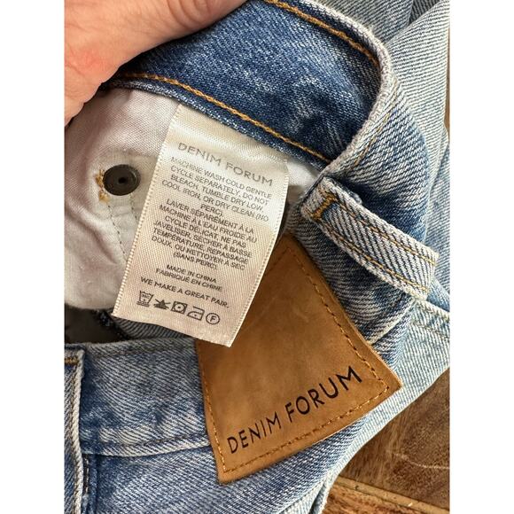 Denim Forum The Nina Stovepipe High Waisted Straight Leg Denim Jeans Size 23 - Picture 5 of 8